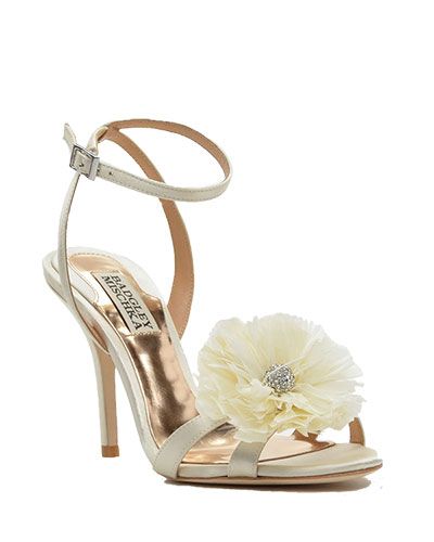 Badgley Mischka Karol Feather Adorned Evening Shoe