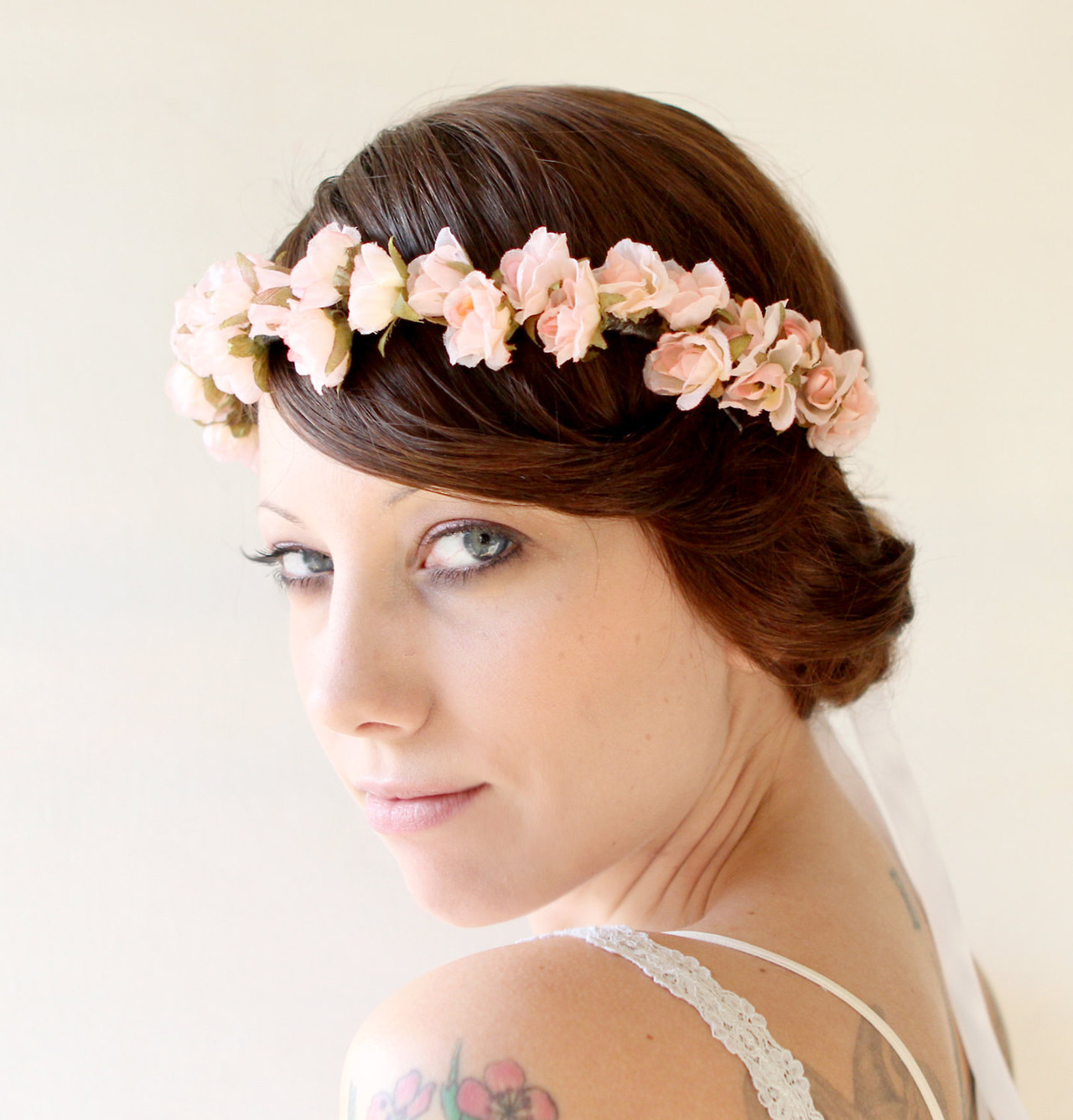 floral head piece wedding