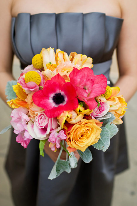 bright wedding bouquet