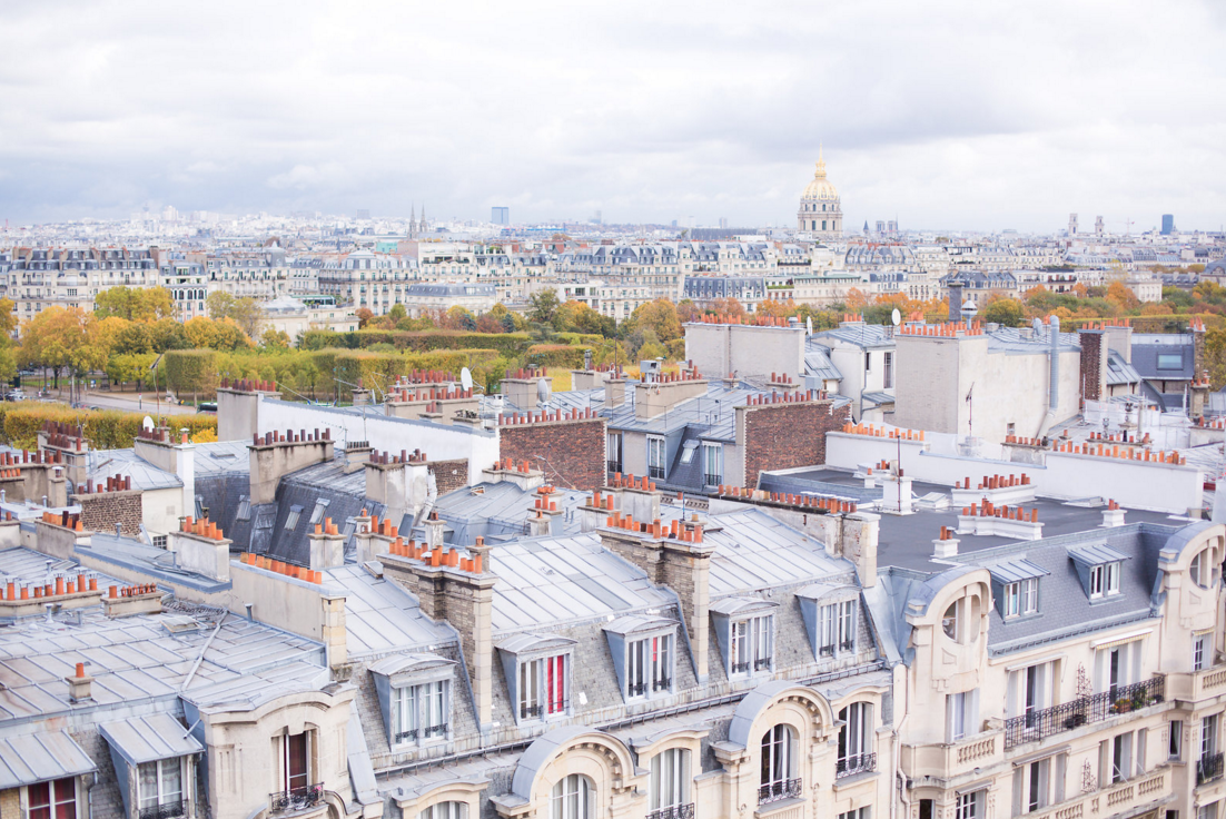 rooftop paris wedding elopement